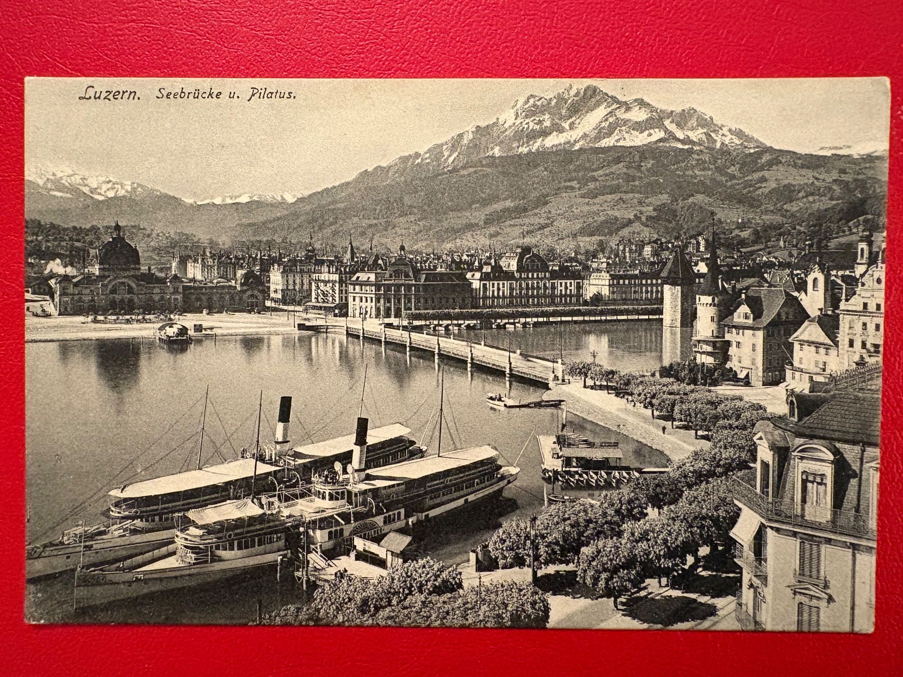 Ansichtskarten: Luzern / Seebrücke u. Pilatus – Gebraucht aus St-Légier-La Chiésaz von Theo005