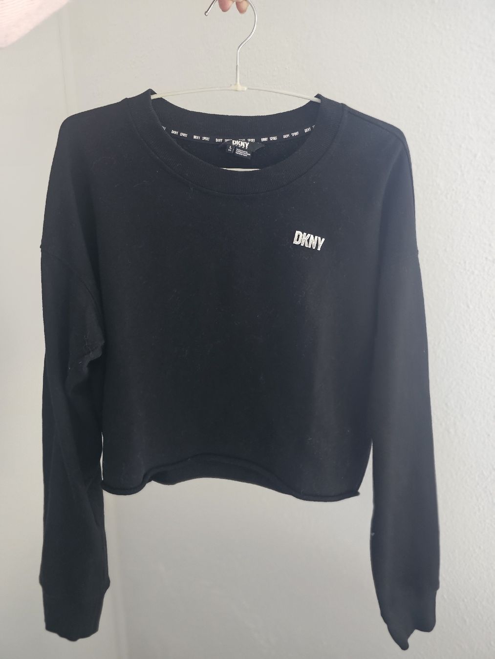 DKNY Pullover & Sweatshirts: Pull DKNY noir, taille L – Neu (gemäss Beschreibung) aus Sornetan von T.a333