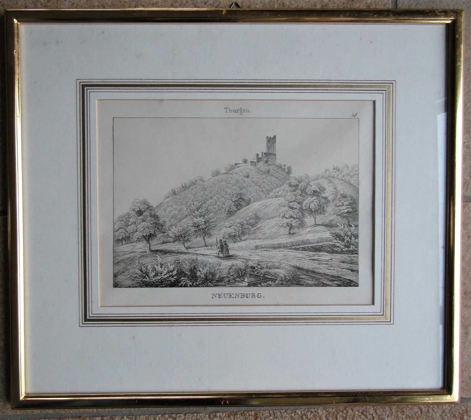 Incisioni: Neuburg von Wagner 1840 – Usato da Rafz venduto da Helvet32