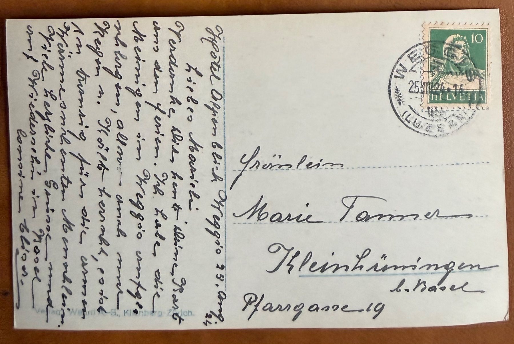 Cartes postales: Weggis - Protestant Kirche 1924 – D'occasion à Lutry par Ediego 1