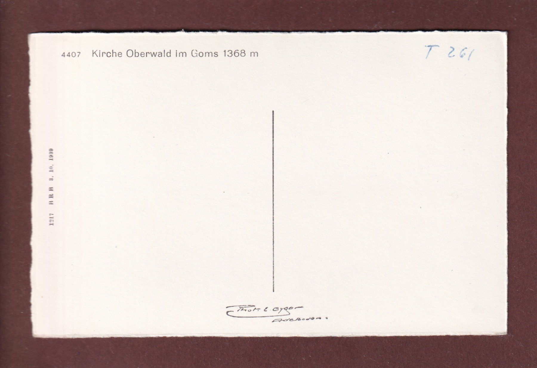 Cartoline postali: GOMS - Kirche Oberwald – Usato da Pully venduto da nicecards 1