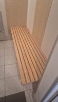 Holzbank Lattenbank Saunabank 170cm 2 Stück guter Zustand