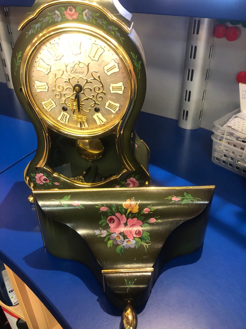 Eluxa Stand- & Wanduhren: Eluxa Pendeluhr, Handbemalt, Vintage – Gebraucht aus Stein am Rhein von an.wyrsch 1