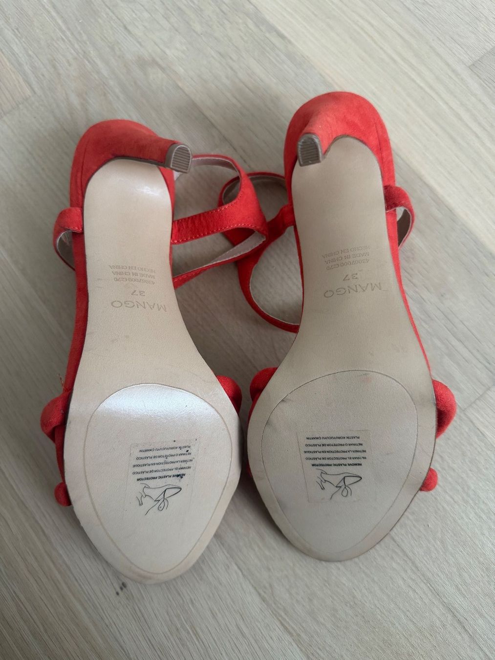 Mango Scarpe da donna: Sandalen Mango Gr. 37 rot orange Heels – Nuovo e nell'imballaggio originale da Itingen venduto da Granini_93 2