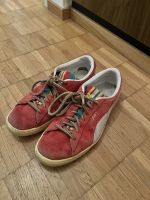 Puma Sneaker Wildleder rot, Gr. 42 - getragen