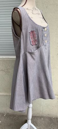 Superbe tunique EWA I WALLA 100%coton carreaux moderne t.M