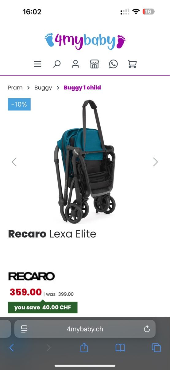 Recaro Carrozzine: Recaro Lexa Elite Buggy - Compact – Nuovo (secondo la descrizione) da Troinex venduto da AnnaAbanin 6