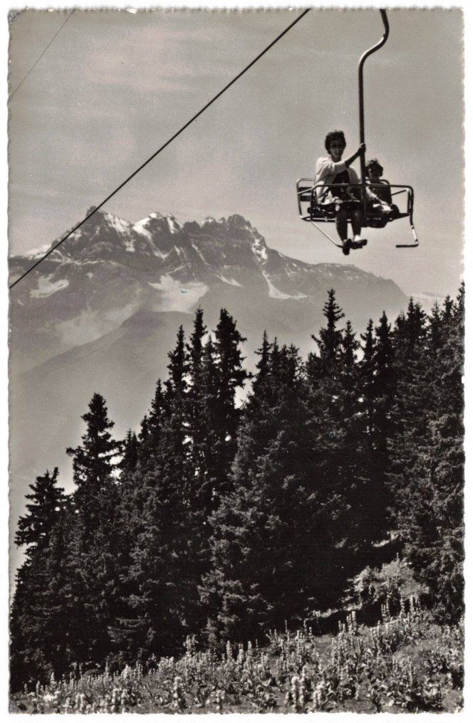 Ansichtskarten: Leysin - Sessellift Solacyre – Gebraucht aus Binningen von Mountainrider