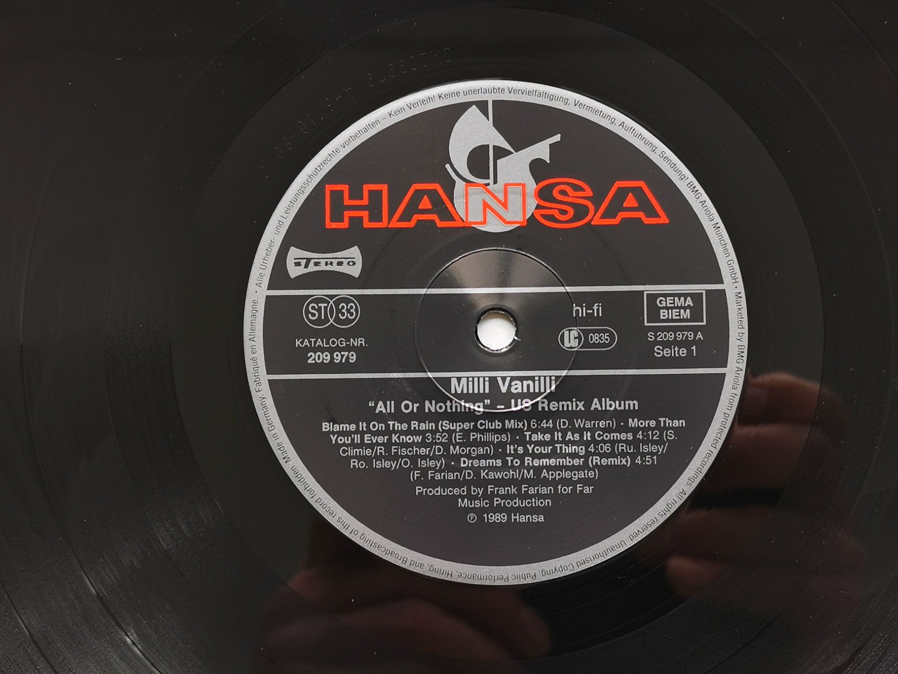 Dischi in vinile: Milli Vanilli - All Or Nothing EU 89 – Usato da Ebikon venduto da kisuM 8