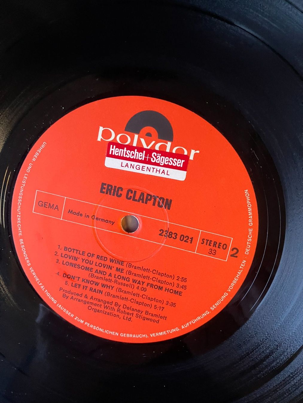 Dischi in vinile: Eric Clapton – Usato da Aarwangen venduto da Jukebox3 9