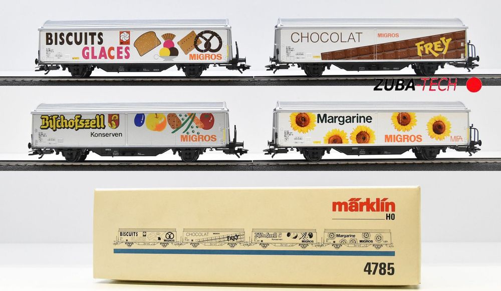 Märklin 4785 Güterwagen-Set Migros H0 WS mit OVP (Gebraucht) in St ...