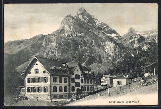 Cartoline postali: AK Braunwald, Blick zum Sanatorium – Usato da Berlin venduto da bartko-reher