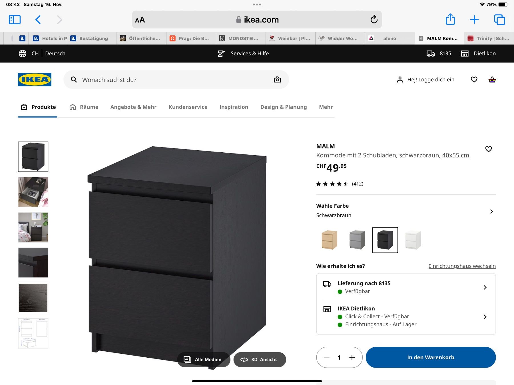 Ikea Schreibtische: Ikea Schreibtisch mit Korpus – Neu (gemäss Beschreibung) aus Langnau am Albis von  5