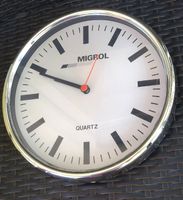 90er Jahre Wanduhr MIGROL alte Shopuhr
