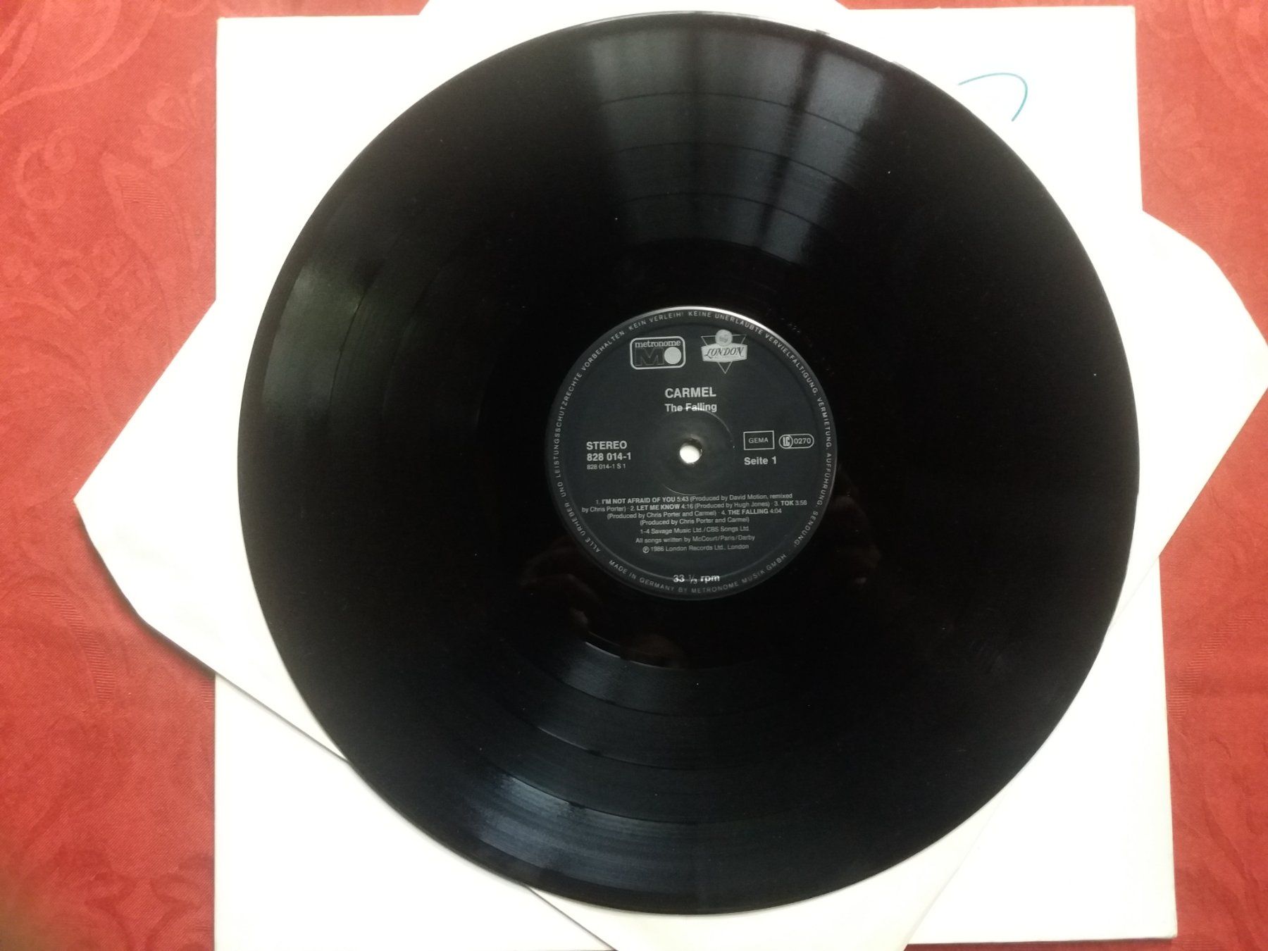 Dischi in vinile: LP (Carmel) The Falling – Usato da Meyrin venduto da toutatis 2
