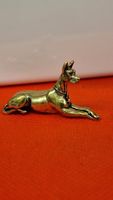 Antike Hunde-Figur aus Messing, Deko für Tierliebhaber!