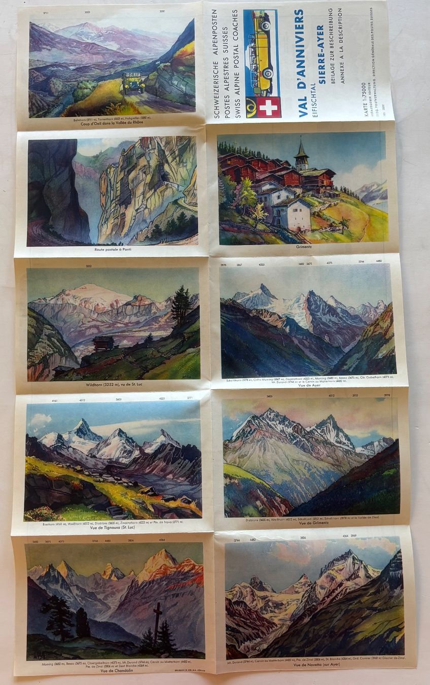 Cartoline postali: Schweizer Alpenposten, Val d' Anniviers, 1931 – Usato da Frauenfeld venduto da Merk52 1