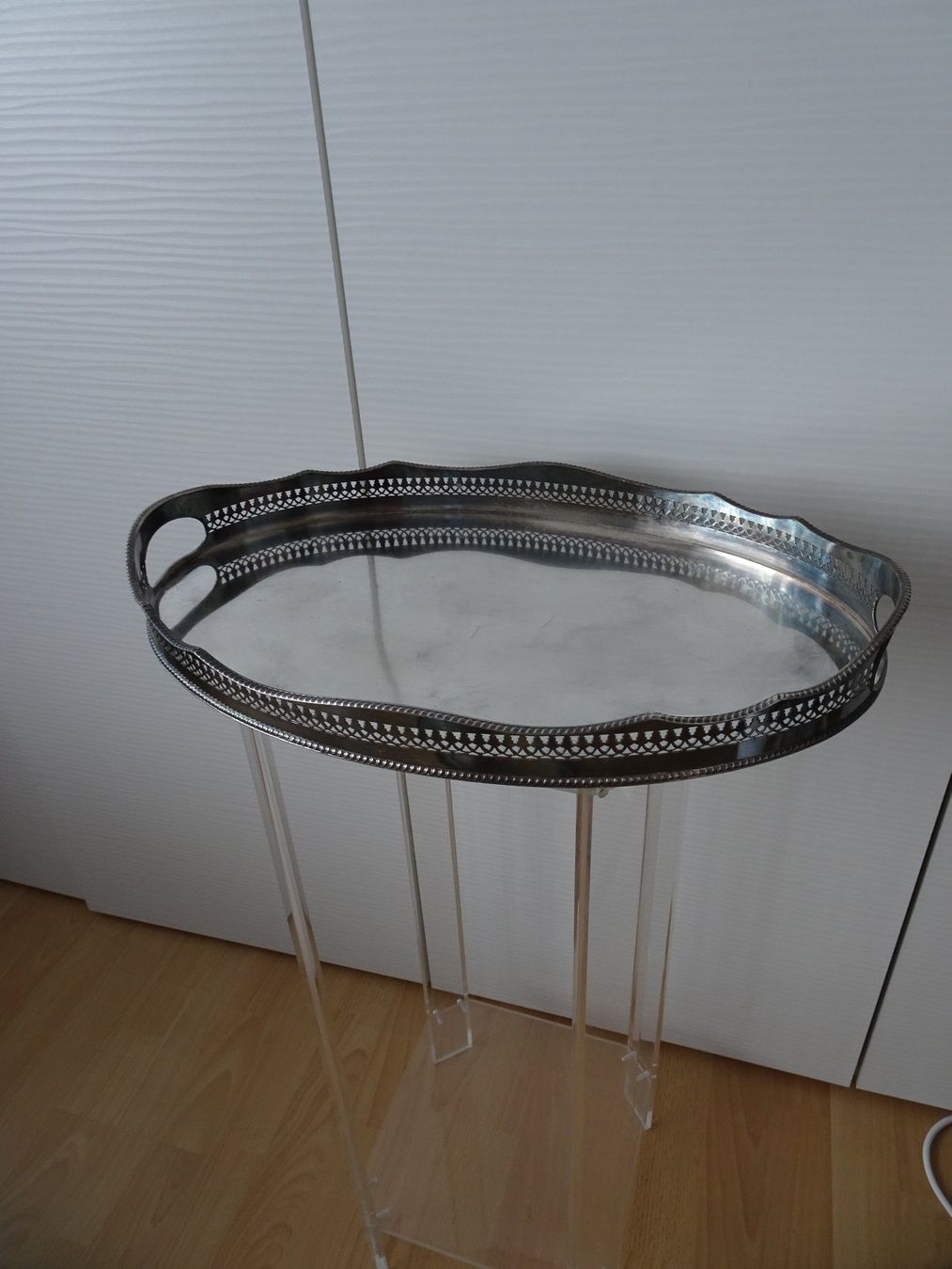 Piatti di portata: ANTIQUE SHEFFIELD SILVER PLATED TRAY 46x30 Serviertablett – Usato da Oberwil b. Zug venduto da JICKY-1889 2