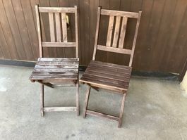 Ikea Holzstühle klappbar Gartenmöbel gebraucht 2 Stk