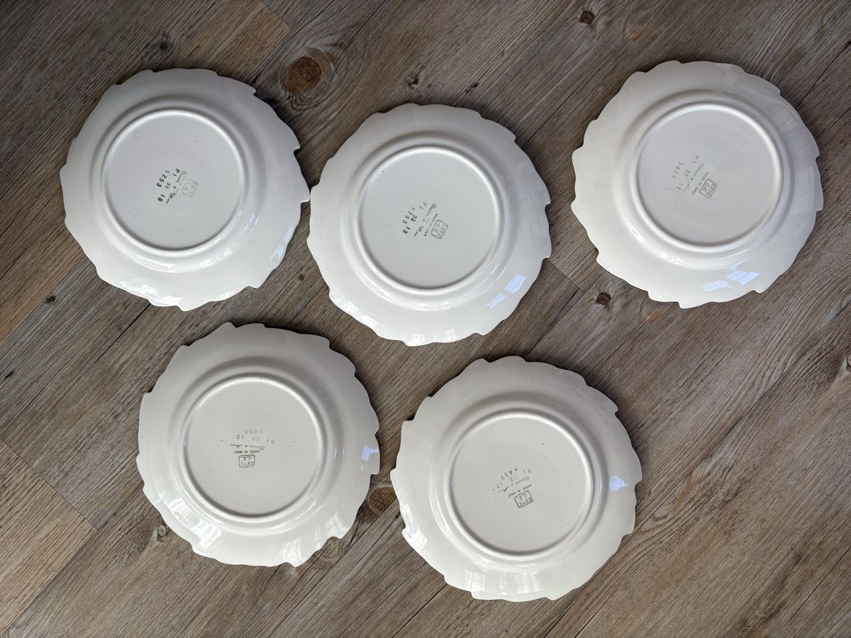 Piatti: Rare: Este Ceramiche Teller - Dekor Géranium - Italy – Usato da Zweisimmen venduto da Domii 4