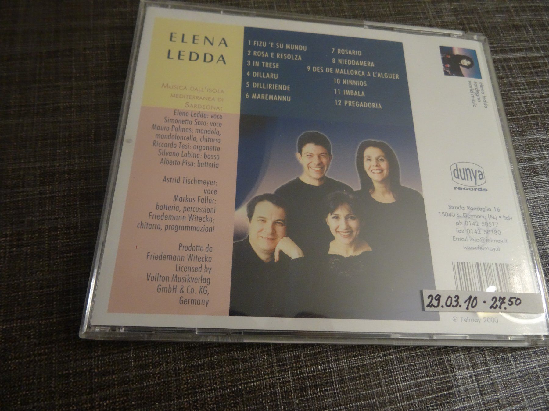 CDs: Elena Ledda - Mare Mannu CD – Gebraucht aus Olten von Disc-Ausverkauf 1