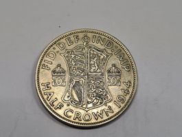 Halbekrone Half Crown Silber 1944 Georgius VI