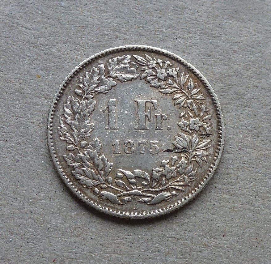 Tutti le monete: ++ 1.- Franken 1875 – Usato da Walkringen venduto da Casablanca777