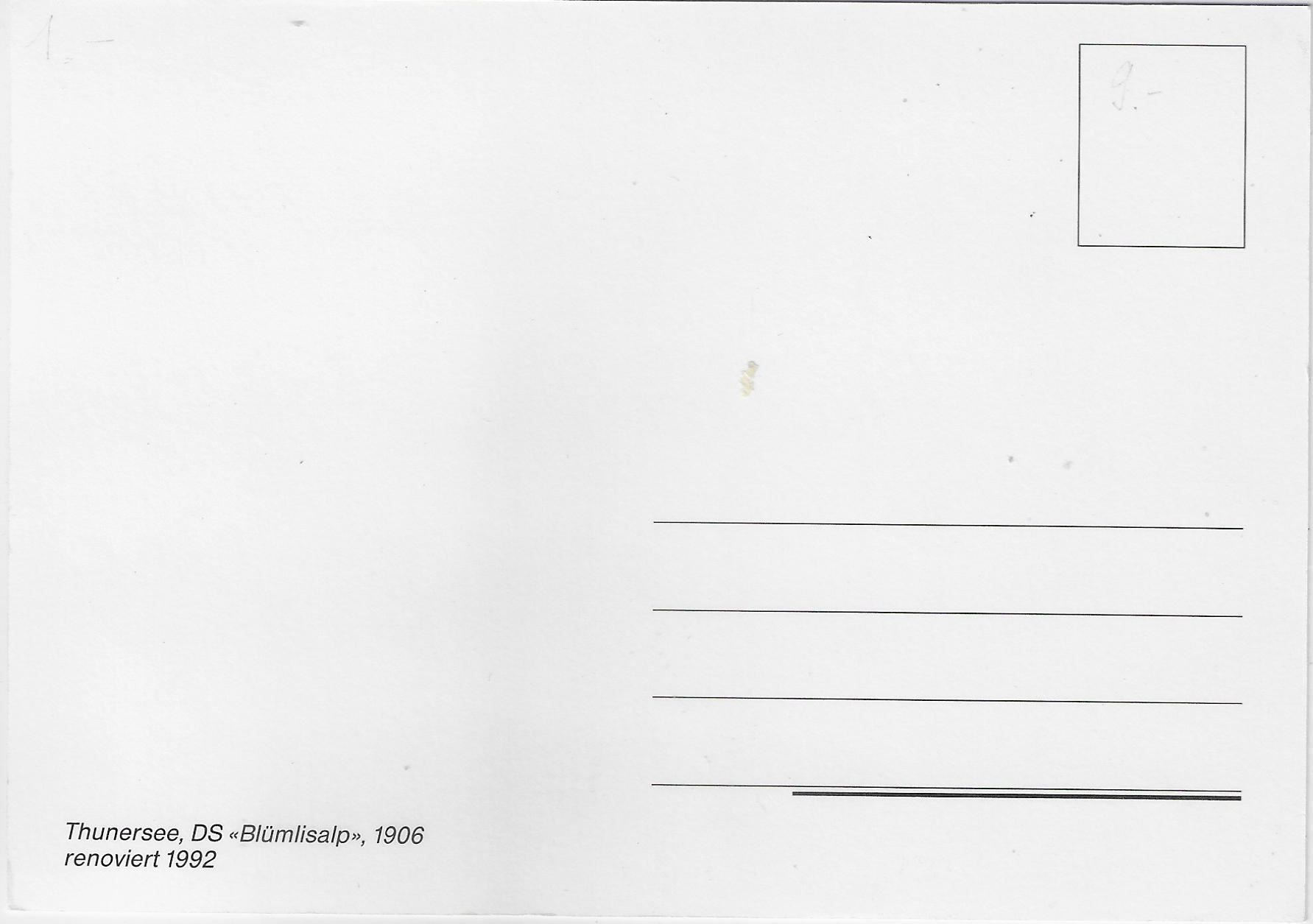 Cartoline postali: Thunersee - DS Blümlisalp 1906 – Antico da Ettingen venduto da Kartenplanet 1