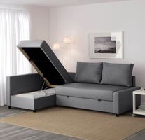 Gemütliches Ecksofa mit Schlaffunktion, Grau, Top Zustand!