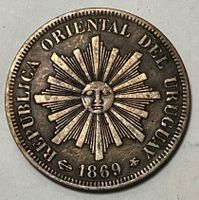 1 Centésimo - Uruguay  - 1869
