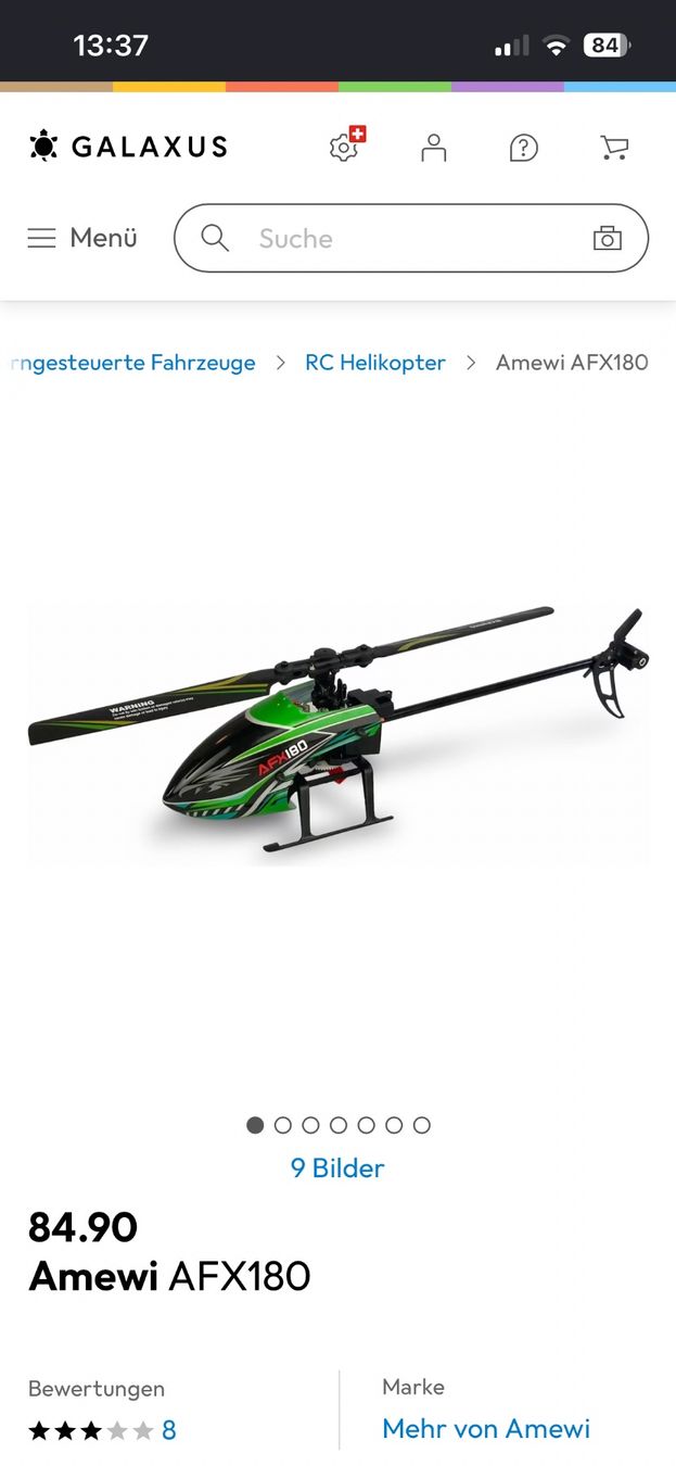 Amewi Modellismo RC: AMEWI Helikopter AFK180 – Usato da Bubikon venduto da fer_kzg9 6