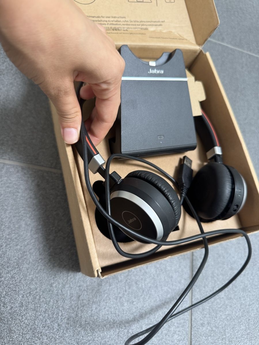 Jabra Cuffie: Jabra Evolve 65 SE UC Stereo Headset mit Link380A Stand – Nuovo (secondo la descrizione) da Winterthur venduto da Sjull 2
