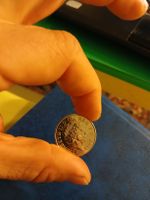 Pièce rare: 10 pence britannique, année 2013. Top!