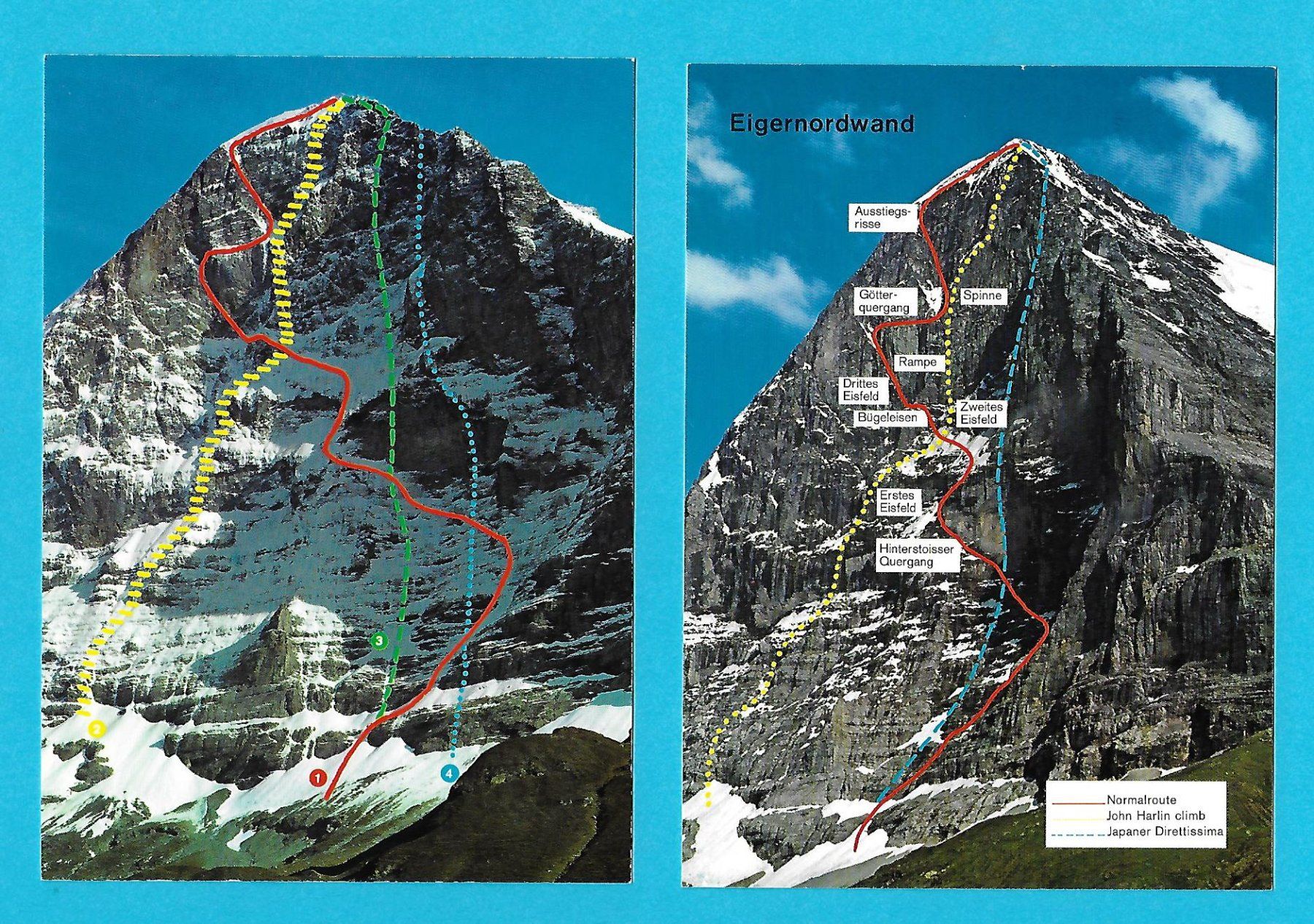 Cartes postales: Alte Ansichtskarten der Eigernordwand – Neuf (Voir description) à Neuenegg par wisteibe