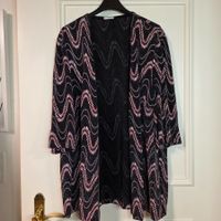 Schwarze Vintage Glitzer Strickjacke Cardigan, Gr. XL/XXL