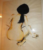 Kunst - Aquarell od Tinte auf Bütten Akt