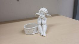 Schutzengel mit Kerzenhalter, Vintage Deko, Neuwertig