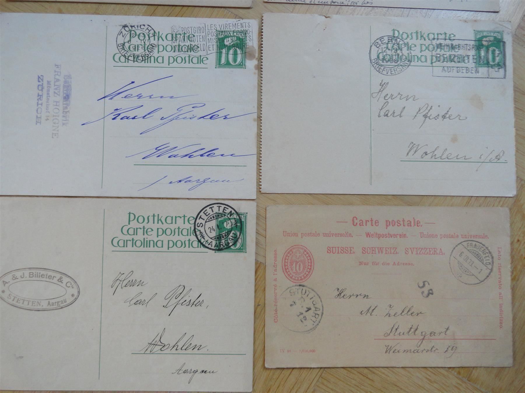 Cartoline postali: 54 Post-/Korrespondenzkarten ab 1871 – Usato da stäfa venduto da brandy66 6