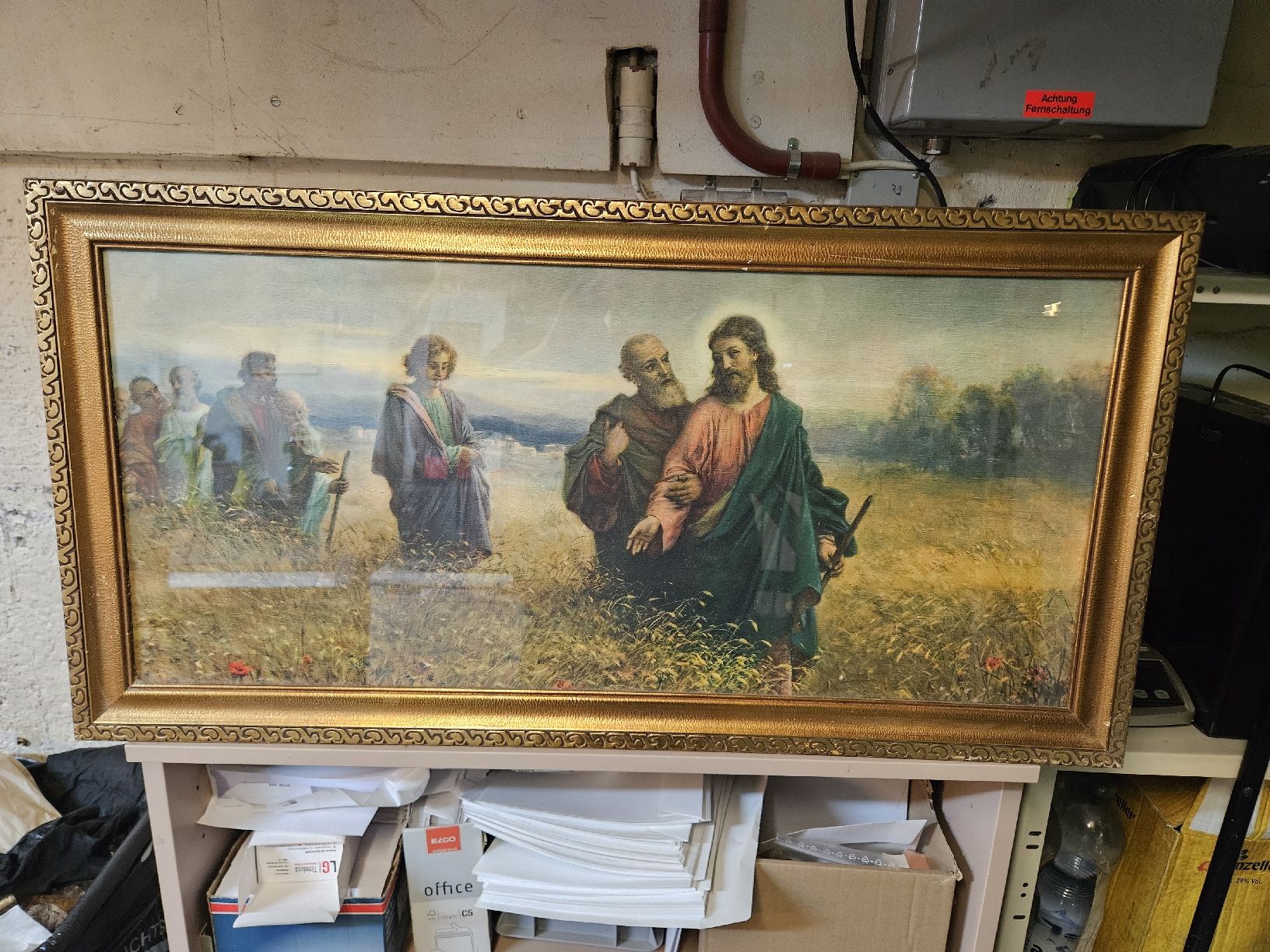 Foto & Immagini: Gerahmtes Jesus Bild mit Goldrahmen – Usato da Rorschach venduto da TimelessTrading