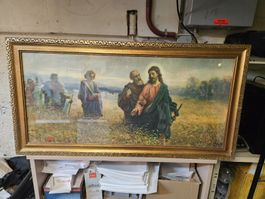 Gerahmtes Jesus Bild mit Goldrahmen