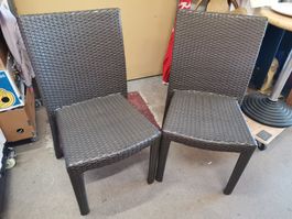 Gartenstühle Rattan 2er Set  FABRIKNEU