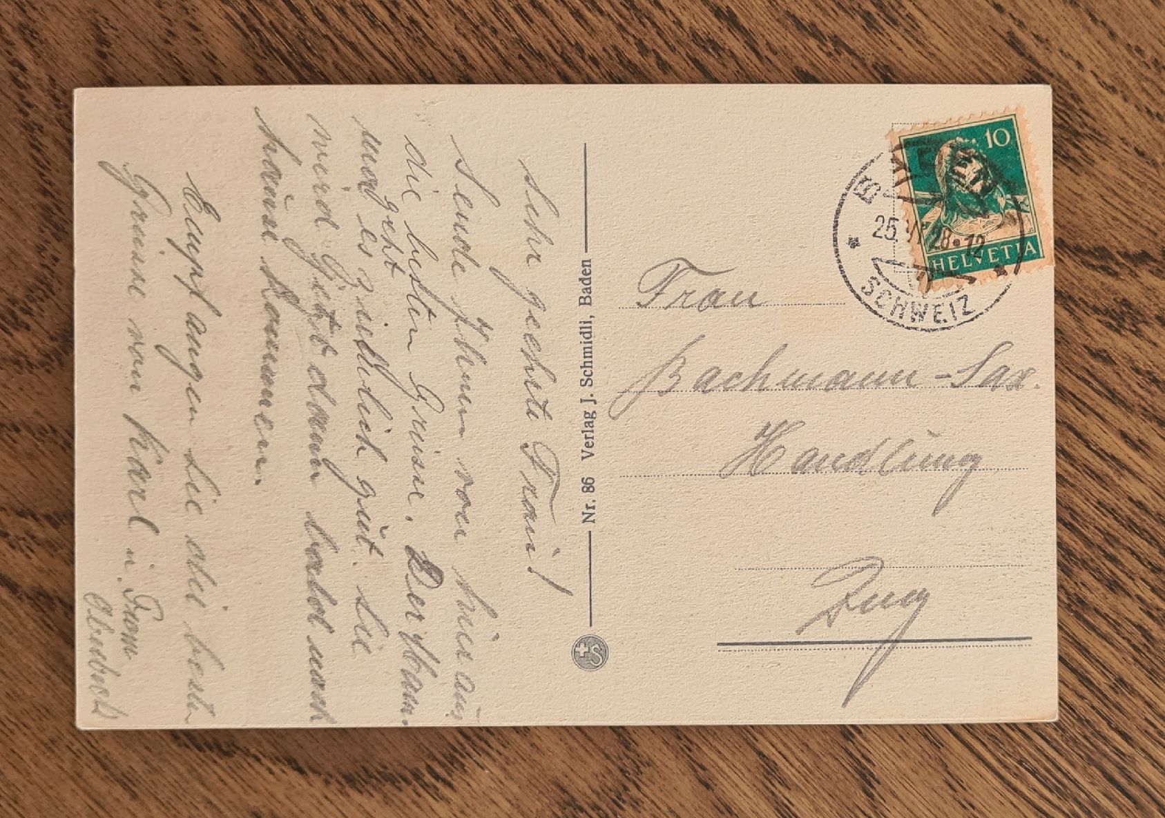 Cartoline postali: Schloss Schartenfels, Baden 1928 – Usato da Ebikon venduto da Donar50 1