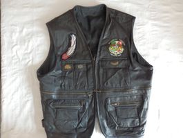 Gilet en cuire pour motard