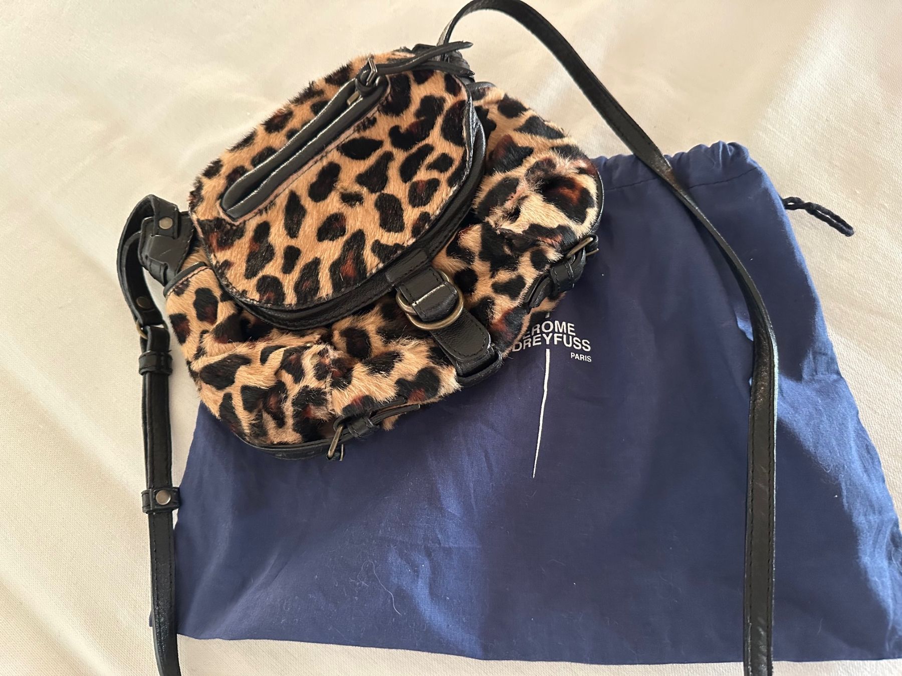 Jerome Dreyfuss Borse da donna: Jerome Dreyfus Twee mini leopard print bag – Usato da Lausanne venduto da kuroneko86 2