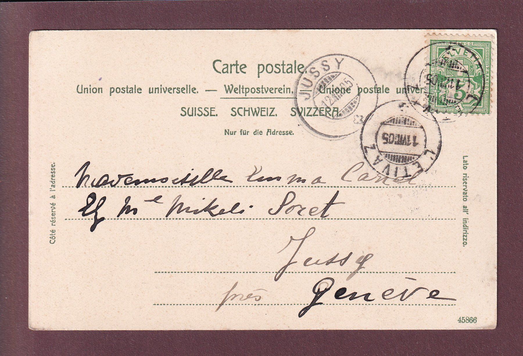 Cartoline postali: CHÂTEAU D'OEX - Pont de Gerignoz - 1905 – Usato da Pully venduto da nicecards 1