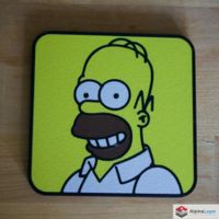 Homer Simpson Coaster 3D Printed Drink Coaster
