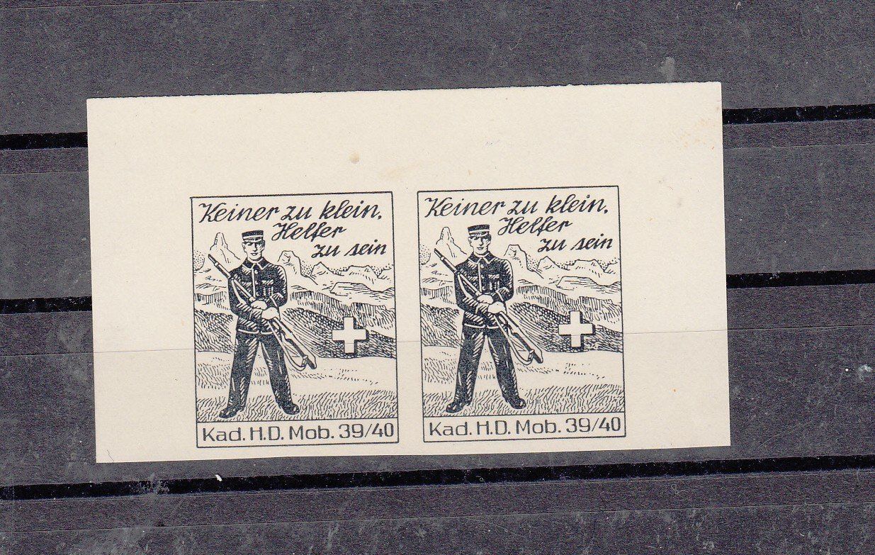 Tutti i francobolli: Verschiedenes 2X 15/2** Kad.Hd.Mob.39/40 Kat.800.- – Usato da Herrliberg venduto da Lfrifda