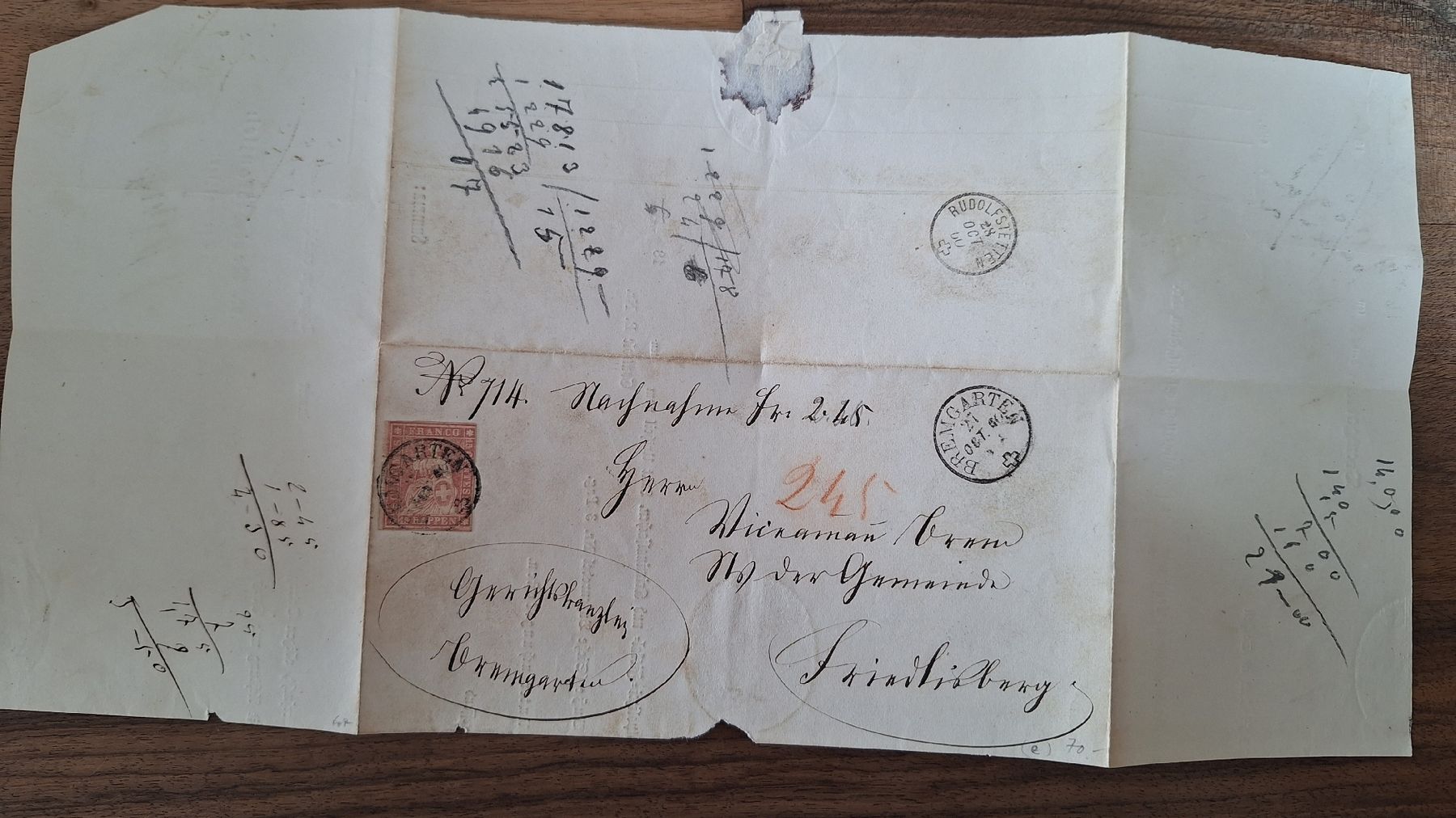 Alle Briefmarken: Strubel 24G Gerichtskanzlei Bremgarten  – Gebraucht aus Balgach von SIMEON27 1