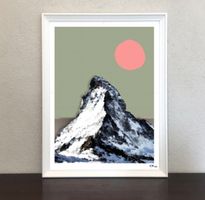 Matterhorn Zermatt Berg Kunst Modern Art Vintage Natur Bild