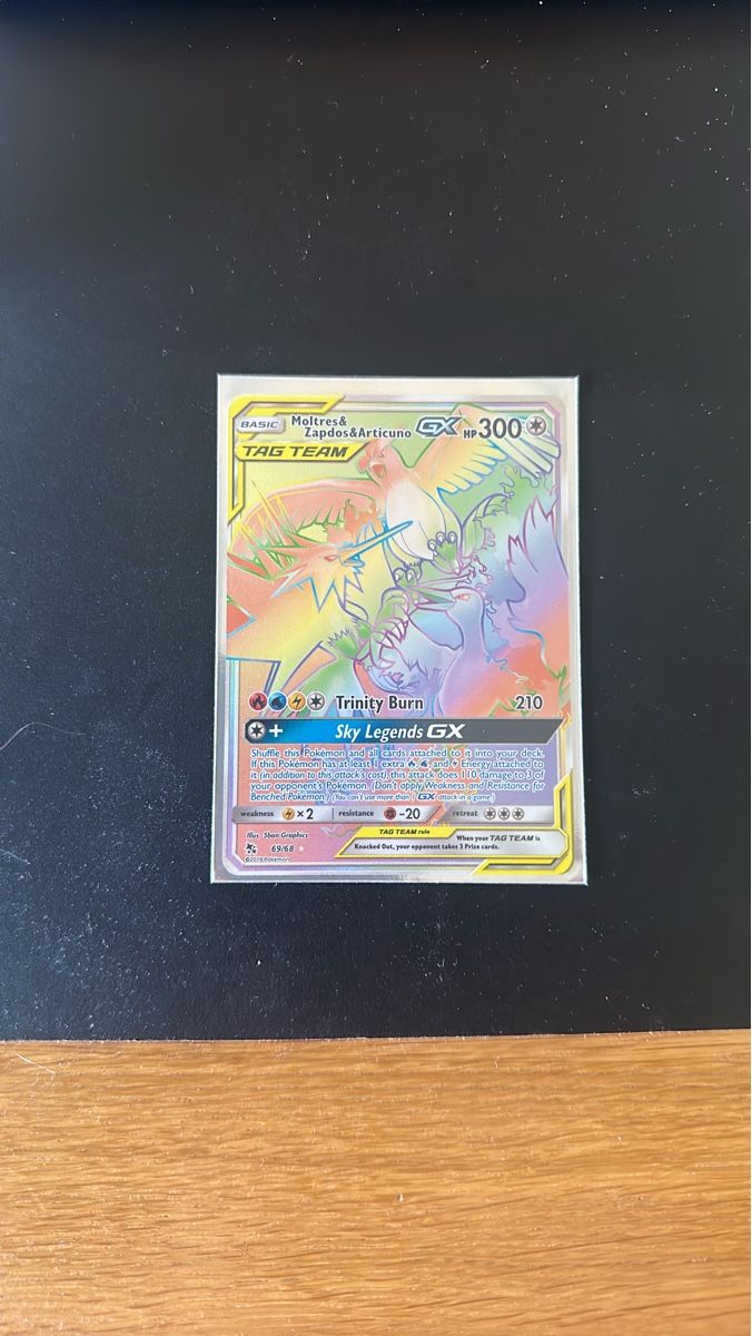 pokemon cards vmax rainbow rare real 2019 Pokemon Sun&Moon Moltres&Zapdos&Articuno GX PSA 9 (69/68) — KadOone main image 0